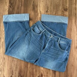 HALARA Blue Flare Wide Leg Jeans